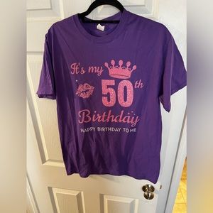 MY 50TH BIRTHDAY UNISEX SHIRT. Size - M. New. Never Worn